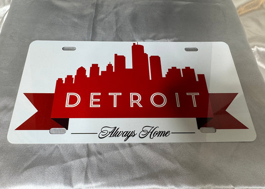 Detroit Always Home License Plate