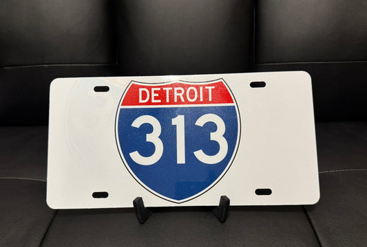Detroit Interstate Sign License Plate